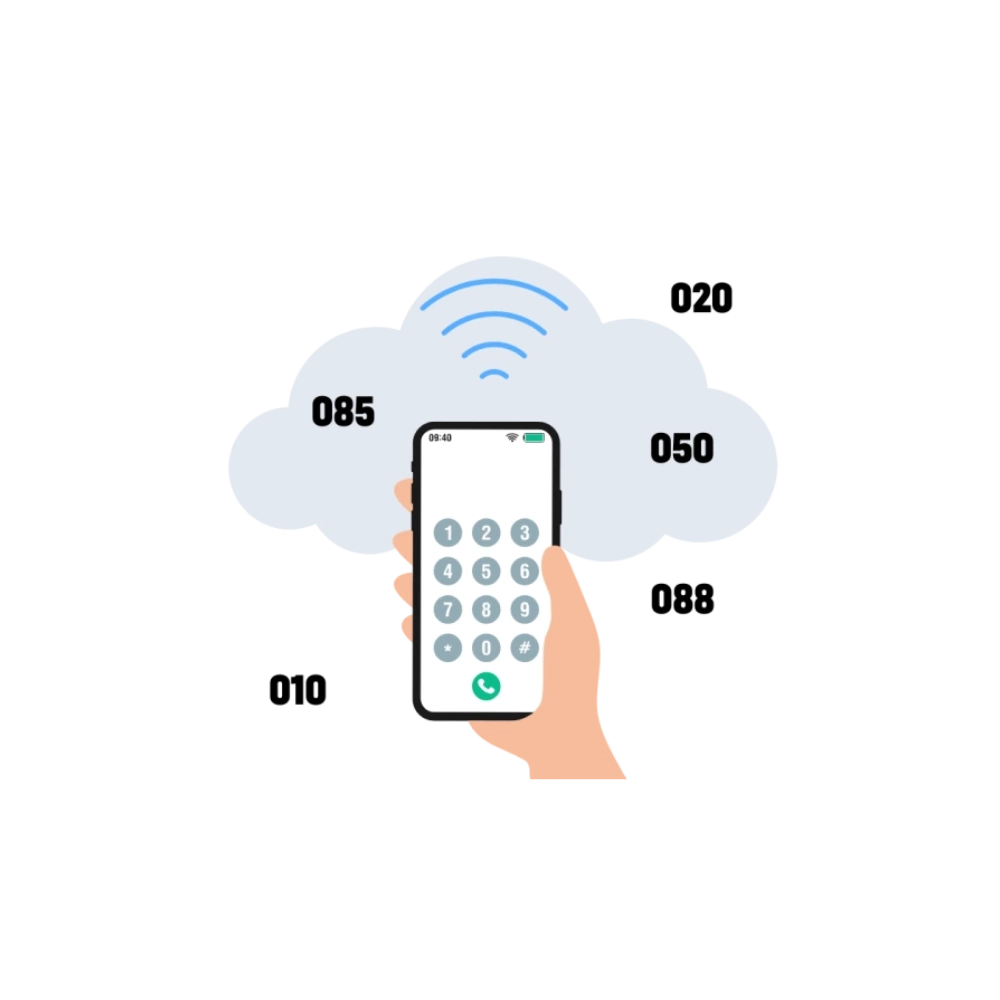 Bellen via de cloud met een zakelijk netnummer naar keuze